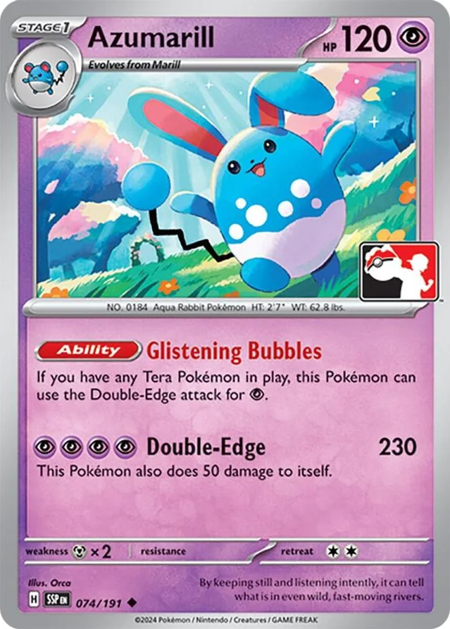 Azumarill 39/96 from Play! Pokémon Prize Pack Series Seven
