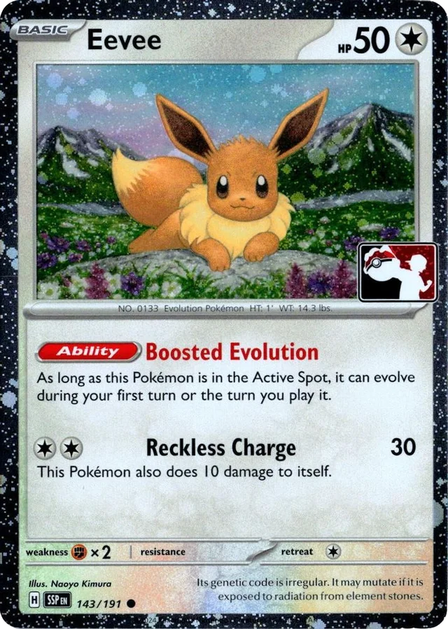 Eevee 44/96 from Play! Pokémon Prize Pack Series Seven