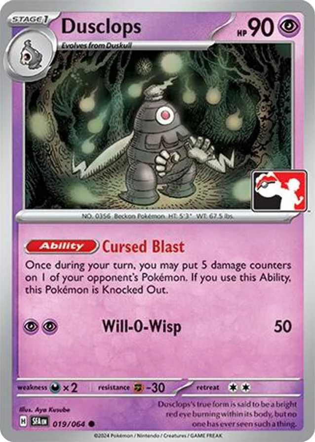 Dusclops 63/96 from Play! Pokémon Prize Pack Series Seven