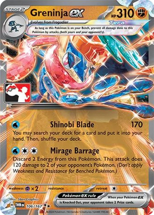 Greninja ex 74/96 from Play! Pokémon Prize Pack Series Seven