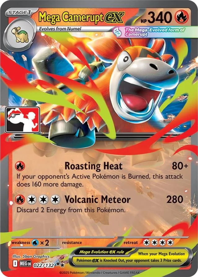 Mega Camerupt ex 2/90 from Play! Pokémon Prize Pack Series Eight