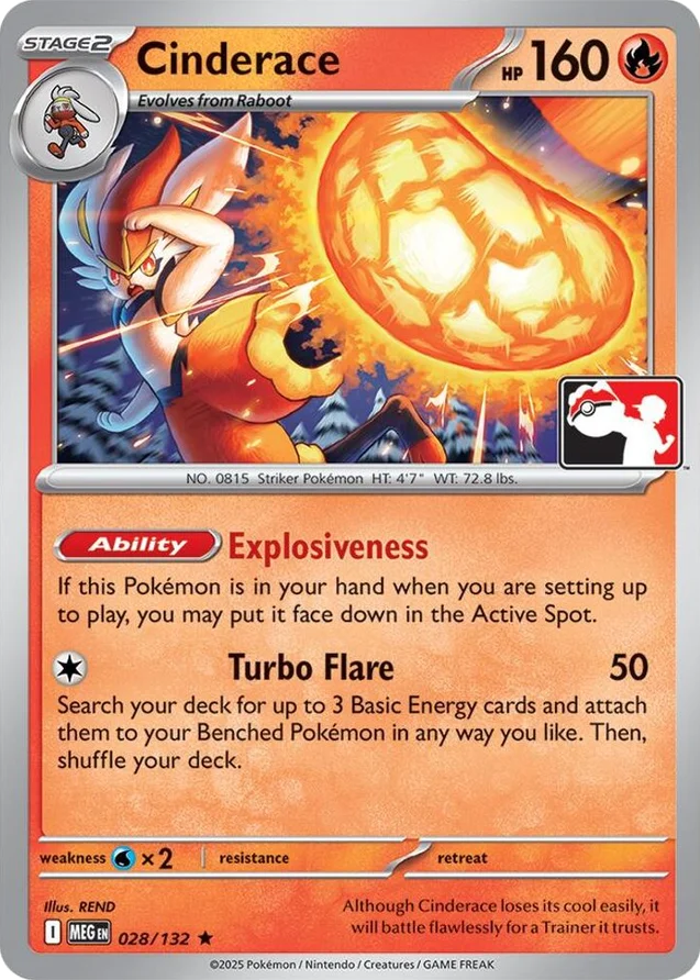 Cinderace 3/90 from Play! Pokémon Prize Pack Series Eight