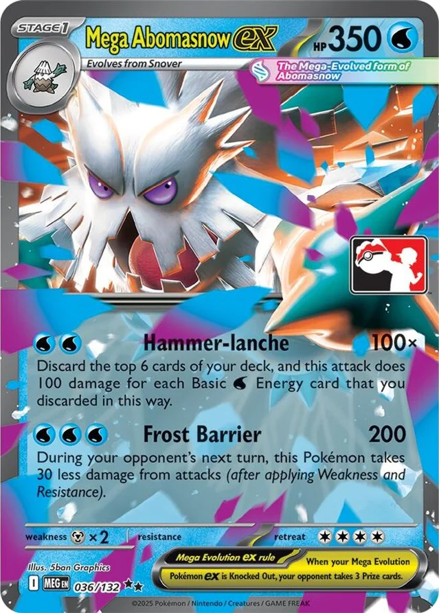 Mega Abomasnow ex 4/90 from Play! Pokémon Prize Pack Series Eight