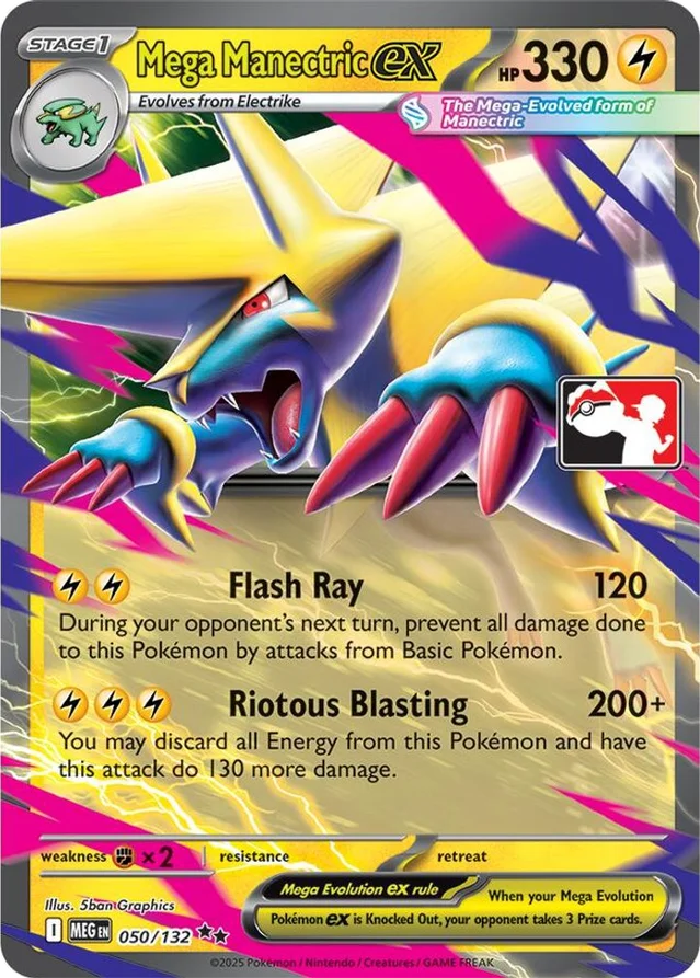 Mega Manectric ex 5/90 from Play! Pokémon Prize Pack Series Eight
