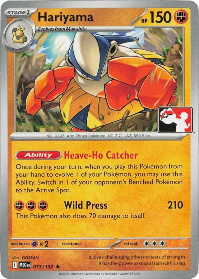 Hariyama 7/90 from Play! Pokémon Prize Pack Series Eight