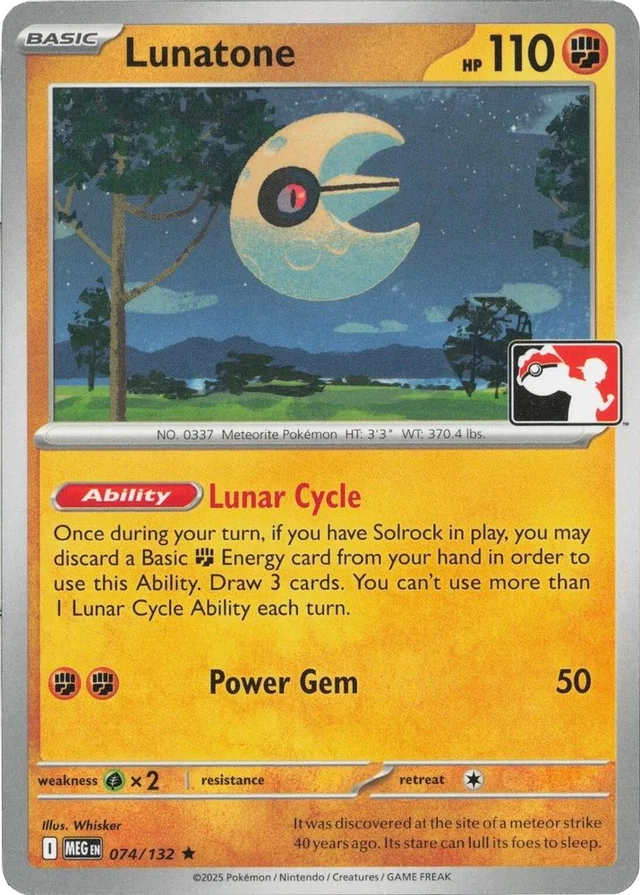 Lunatone 8/90 from Play! Pokémon Prize Pack Series Eight