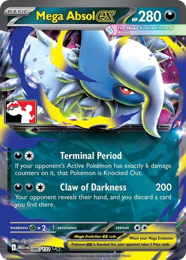 Mega Absol ex 11/90 from Play! Pokémon Prize Pack Series Eight