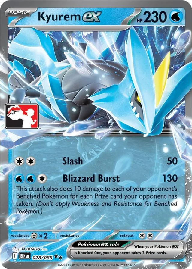 Kyurem ex 36/90 from Play! Pokémon Prize Pack Series Eight
