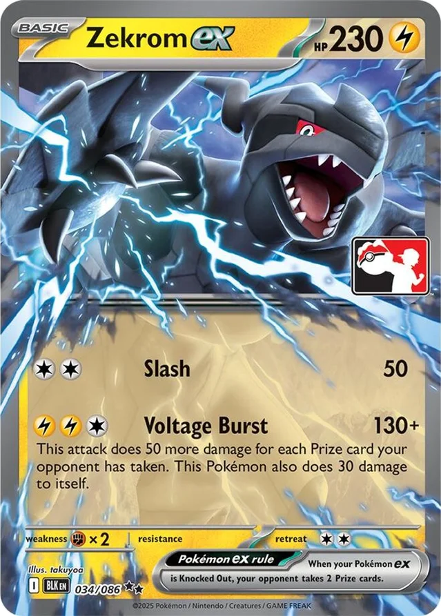 Zekrom ex 38/90 from Play! Pokémon Prize Pack Series Eight