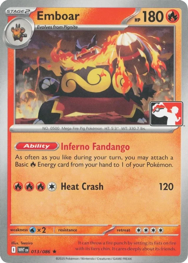 Emboar 42/90 from Play! Pokémon Prize Pack Series Eight
