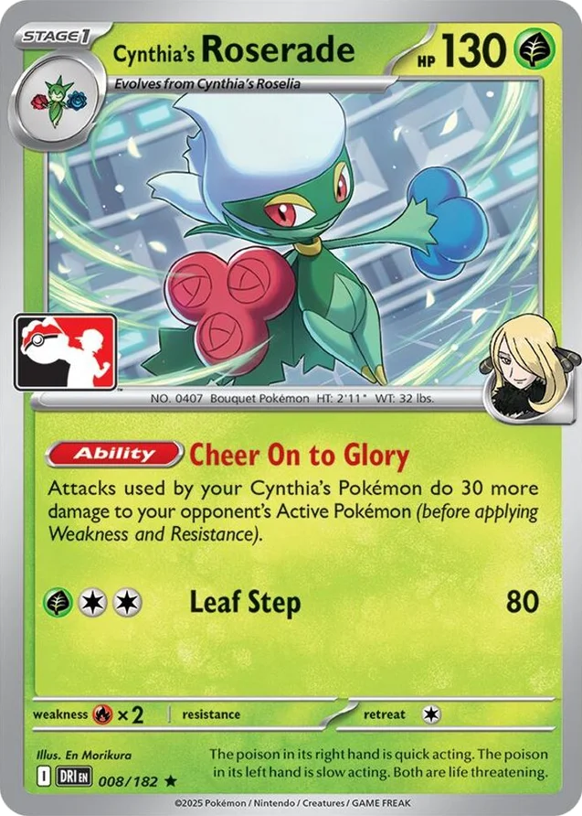 Cynthia's Roserade 45/90 from Play! Pokémon Prize Pack Series Eight