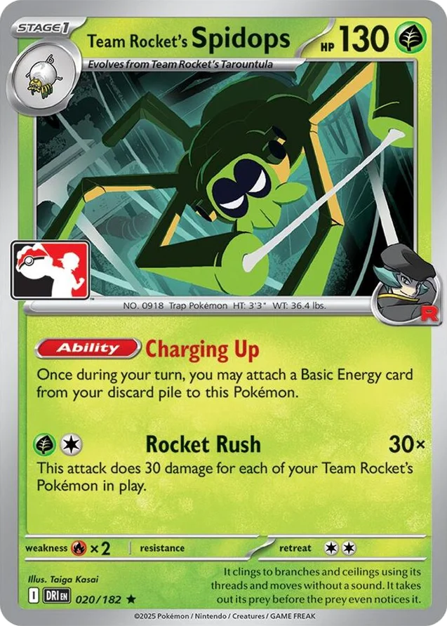 Team Rocket's Spidops 47/90 from Play! Pokémon Prize Pack Series Eight