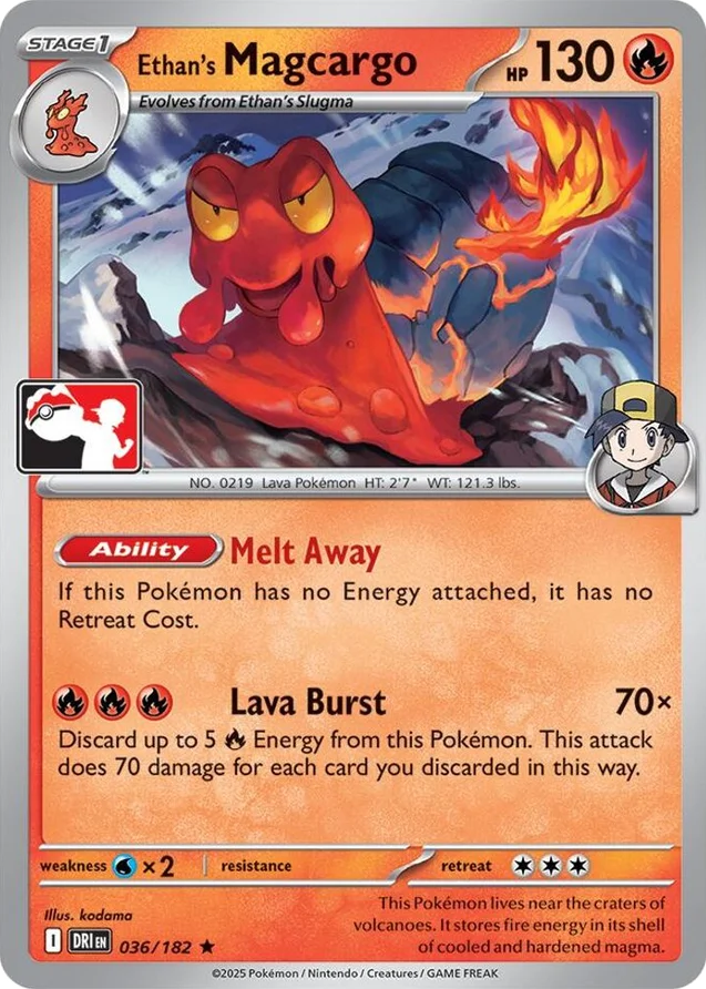 Ethan's Magcargo 50/90 from Play! Pokémon Prize Pack Series Eight