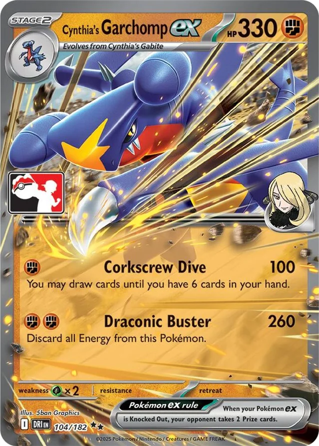 Cynthia's Garchomp ex 54/90 from Play! Pokémon Prize Pack Series Eight