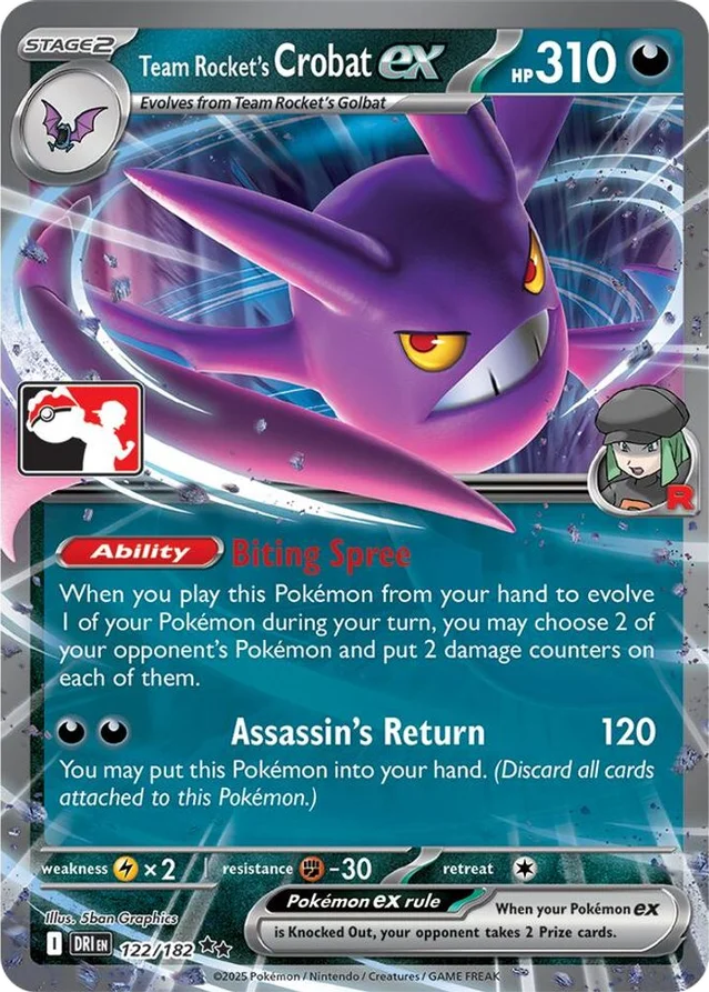 Team Rocket's Crobat ex 56/90 from Play! Pokémon Prize Pack Series Eight