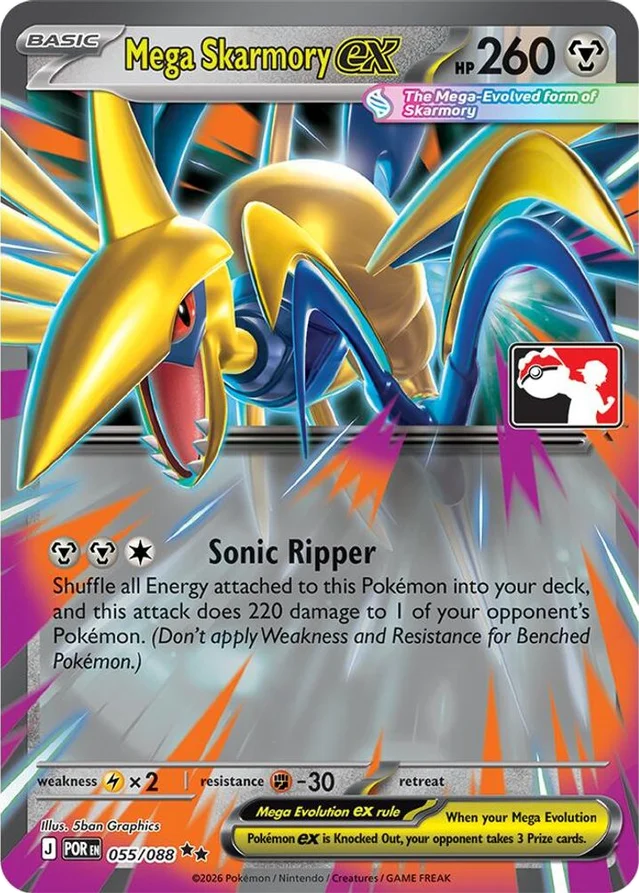 Mega Skarmory ex 9/80 from Play! Pokémon Prize Pack Series Nine