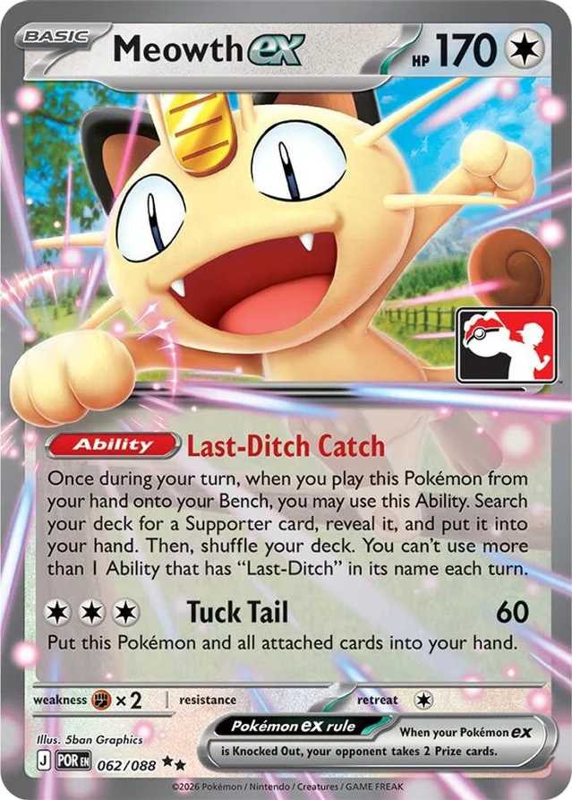 Meowth ex 10/80 from Play! Pokémon Prize Pack Series Nine
