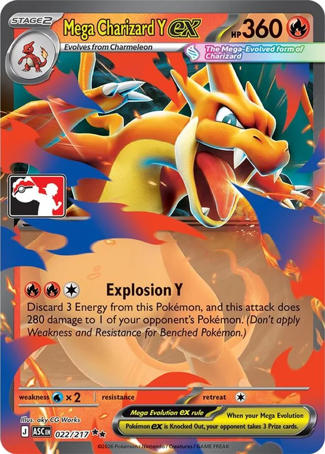 Mega Charizard Y ex 17/80 from Play! Pokémon Prize Pack Series Nine