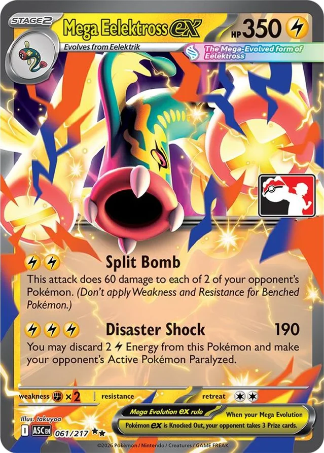 Mega Eelektross ex 19/80 from Play! Pokémon Prize Pack Series Nine