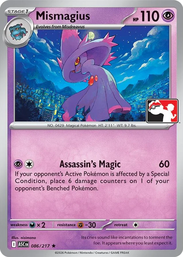 Mismagius 20/80 from Play! Pokémon Prize Pack Series Nine