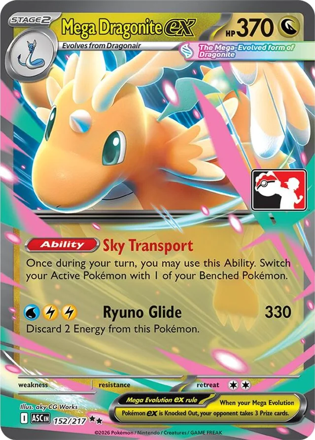Mega Dragonite ex 23/80 from Play! Pokémon Prize Pack Series Nine