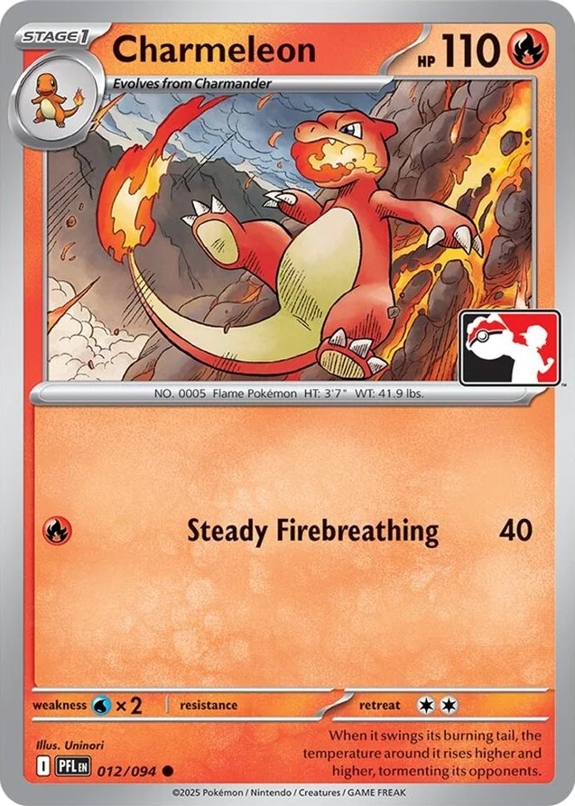 Charmeleon 28/80 from Play! Pokémon Prize Pack Series Nine