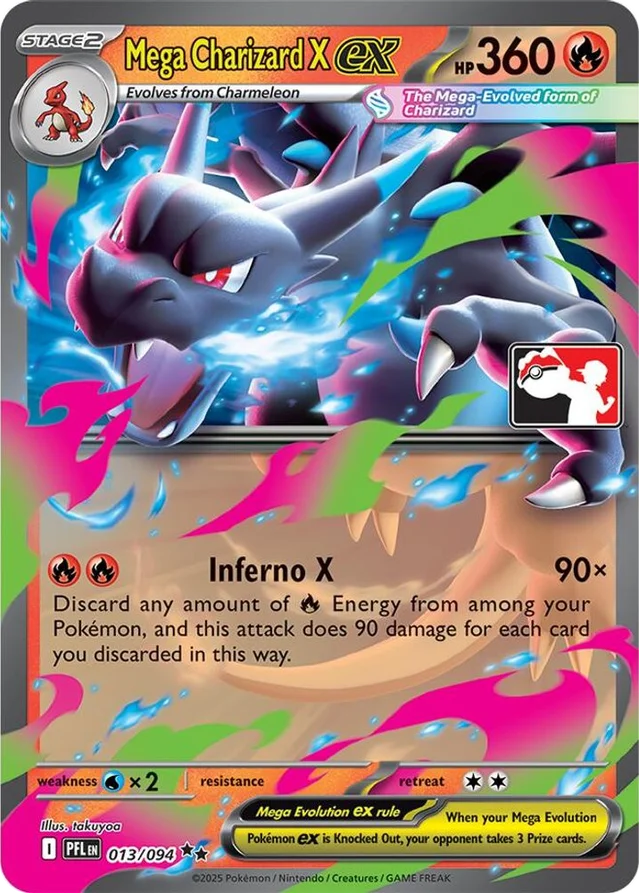 Mega Charizard X ex 29/80 from Play! Pokémon Prize Pack Series Nine