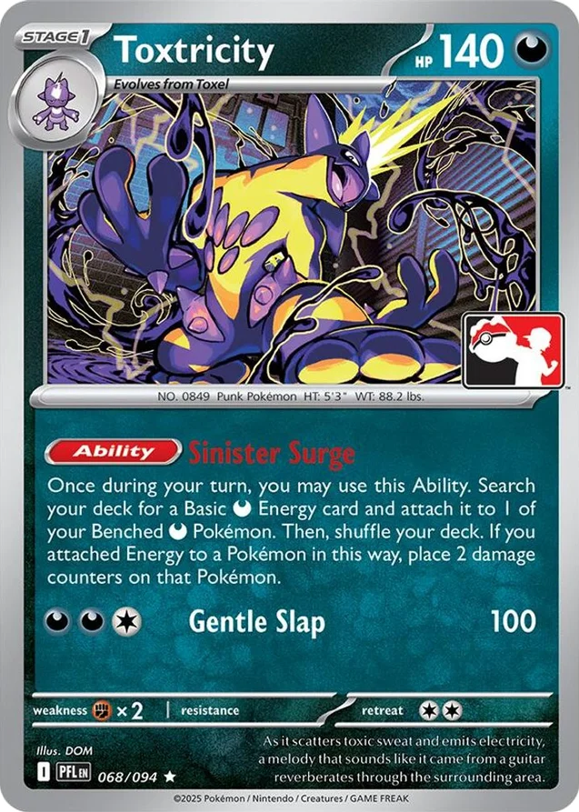 Toxtricity 36/80 from Play! Pokémon Prize Pack Series Nine