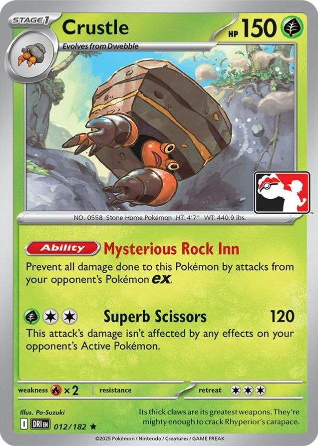 Crustle 70/80 from Play! Pokémon Prize Pack Series Nine