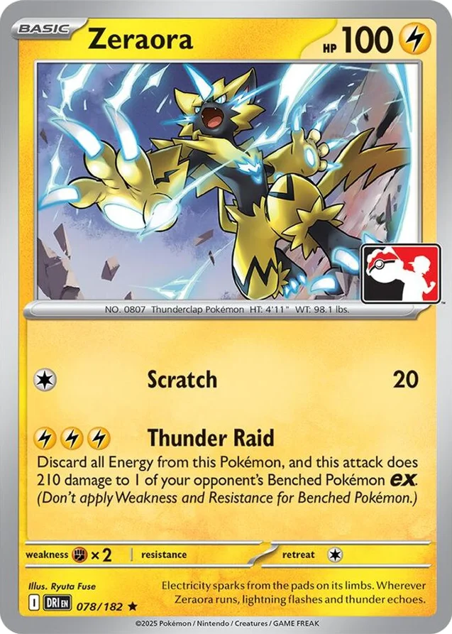 Zeraora 73/80 from Play! Pokémon Prize Pack Series Nine
