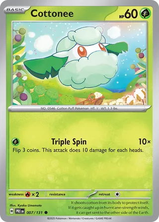 Cottonee 7/180 from Prismatic Evolutions