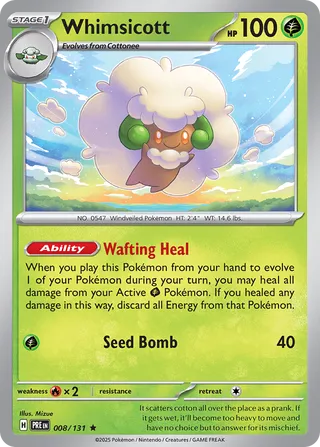 Whimsicott 8/180 from Prismatic Evolutions
