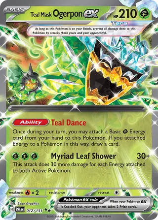 Teal Mask Ogerpon ex 12/180 from Prismatic Evolutions