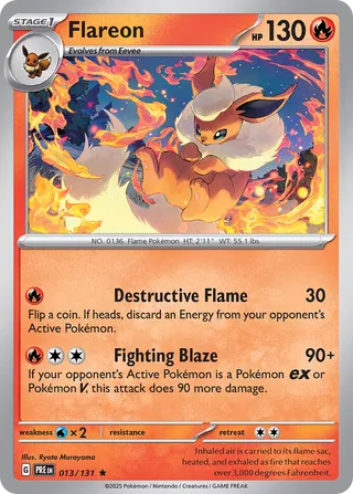 Flareon 13/180 from Prismatic Evolutions