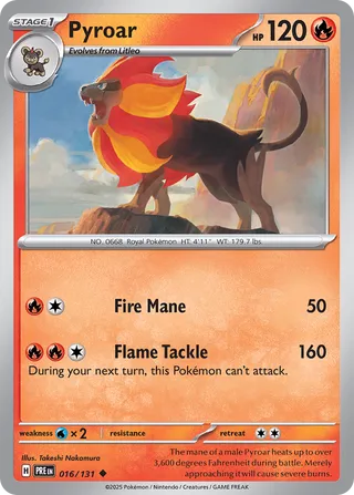 Pyroar 16/180 from Prismatic Evolutions