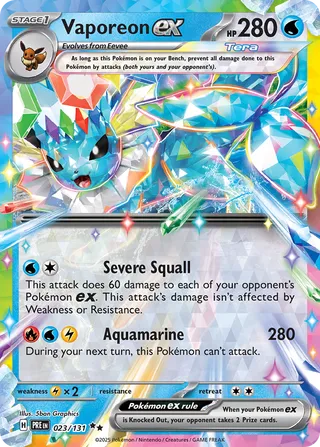 Vaporeon ex 23/180 from Prismatic Evolutions