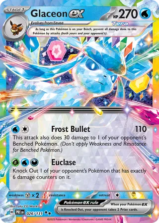 Glaceon ex 26/180 from Prismatic Evolutions