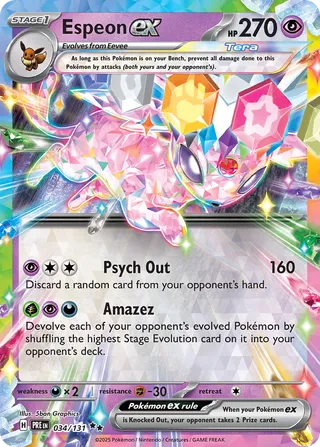 Espeon ex 34/180 from Prismatic Evolutions