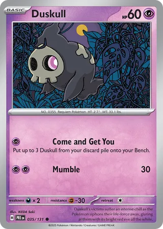 Duskull 35/180 from Prismatic Evolutions