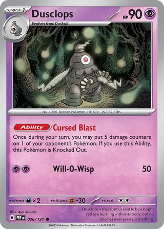 Dusclops 36/180 from Prismatic Evolutions