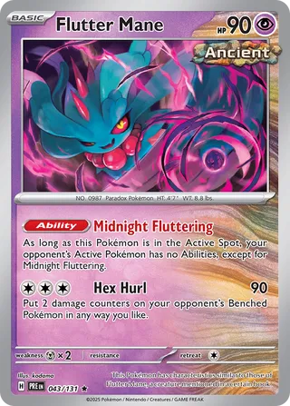 Flutter Mane 43/180 from Prismatic Evolutions