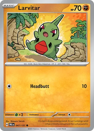 Larvitar 47/180 from Prismatic Evolutions