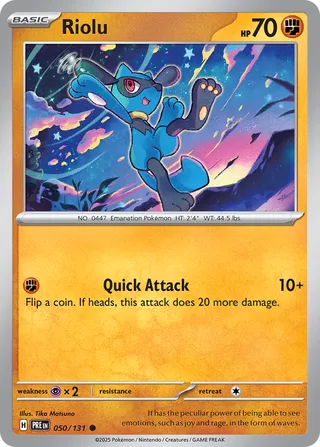 Riolu 50/180 from Prismatic Evolutions