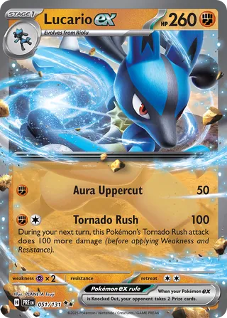 Lucario ex 51/180 from Prismatic Evolutions