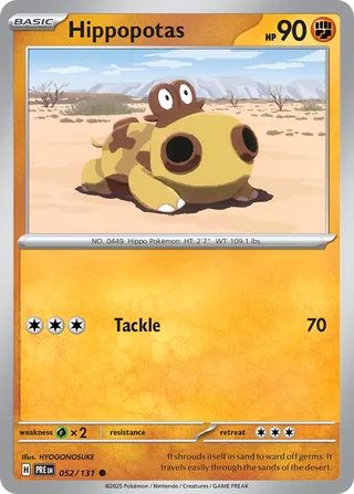 Hippopotas 52/180 from Prismatic Evolutions