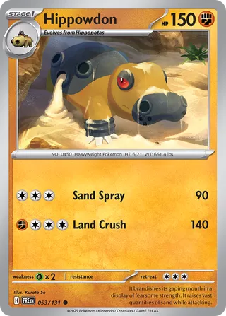 Hippowdon 53/180 from Prismatic Evolutions