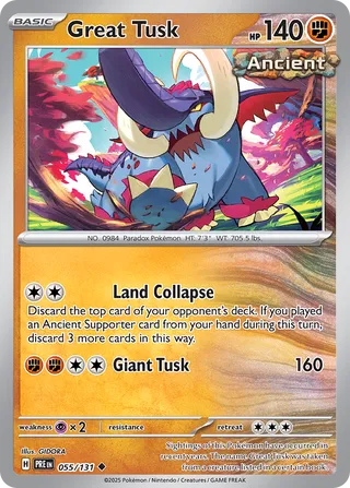 Great Tusk 55/180 from Prismatic Evolutions
