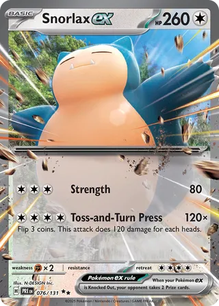 Snorlax ex 76/180 from Prismatic Evolutions