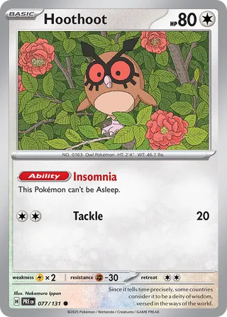 Hoothoot 77/180 from Prismatic Evolutions