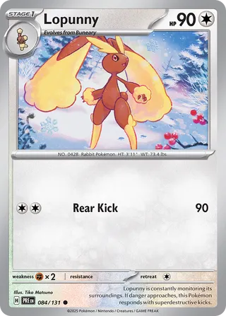 Lopunny 84/180 from Prismatic Evolutions